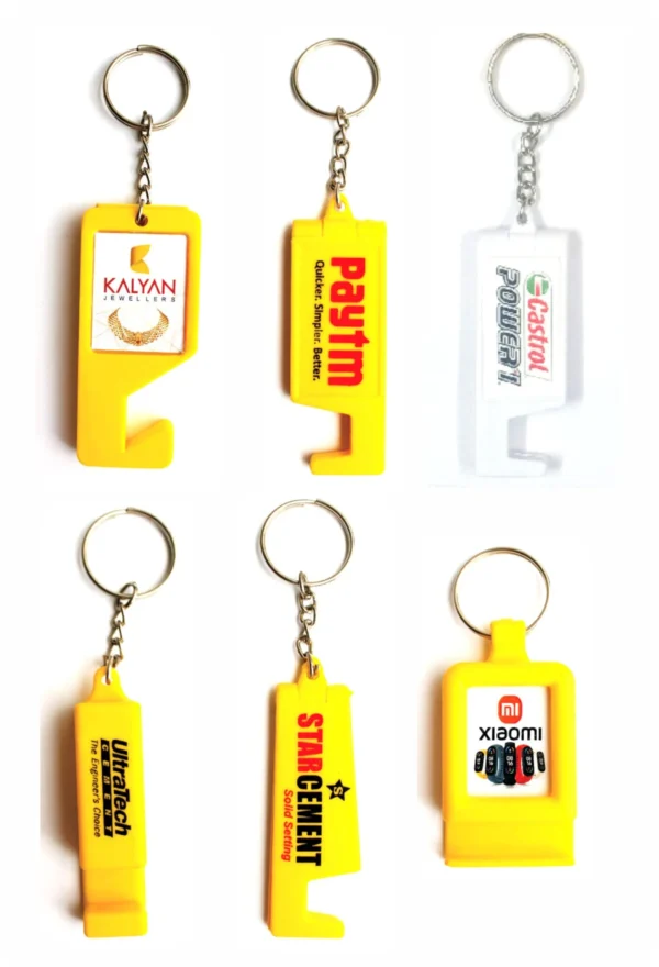 Promotional Mobile Stand Keychains with Logo